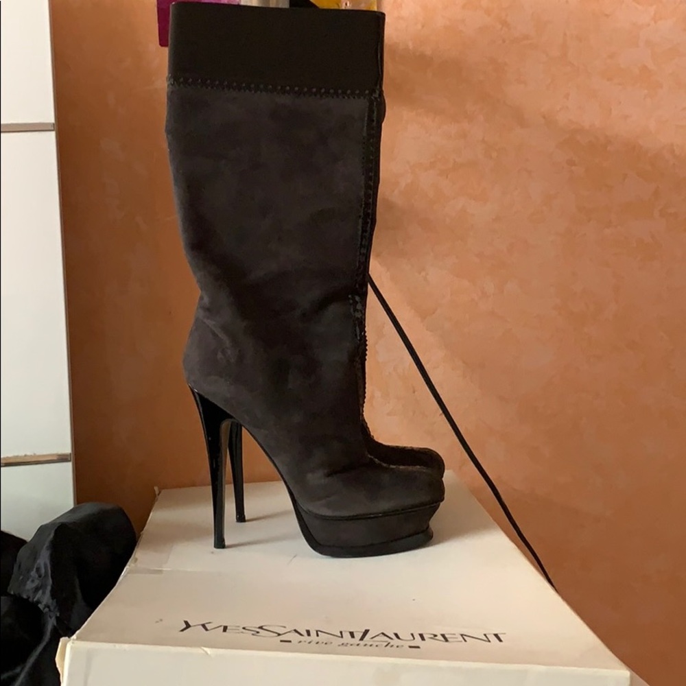 Yves Saint Lauren Patent leather and suede  boots